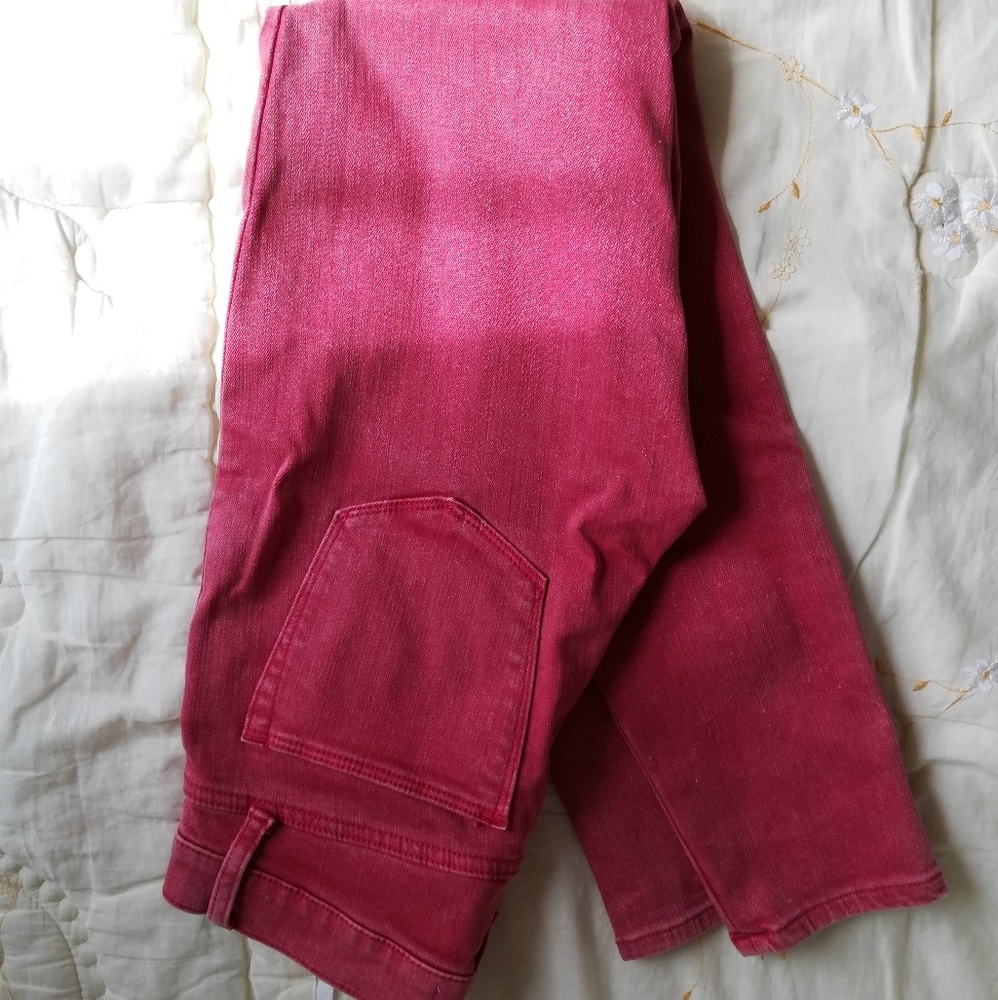 Red Pink Gap Skinny Jeans